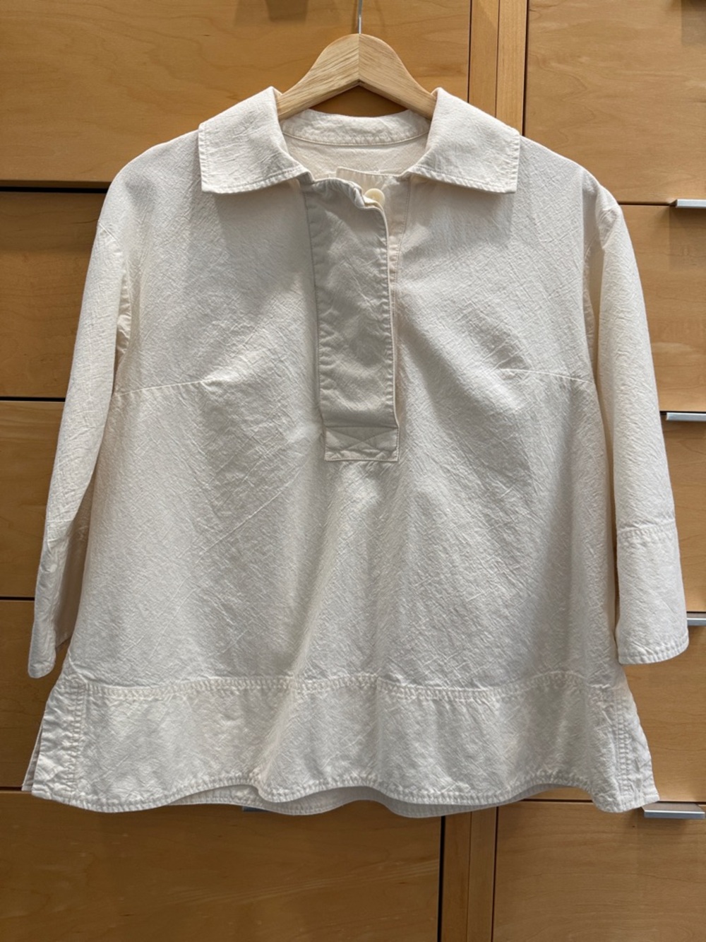 Toast Cream Cotton Top Size Small